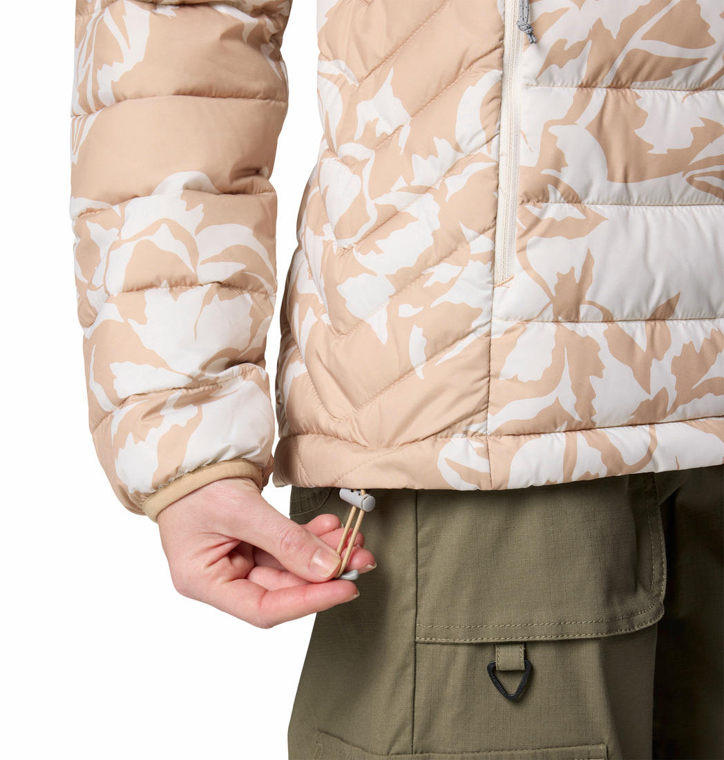 Columbia Womens Brown Powder Lite II Printed Full Zip Jacket
