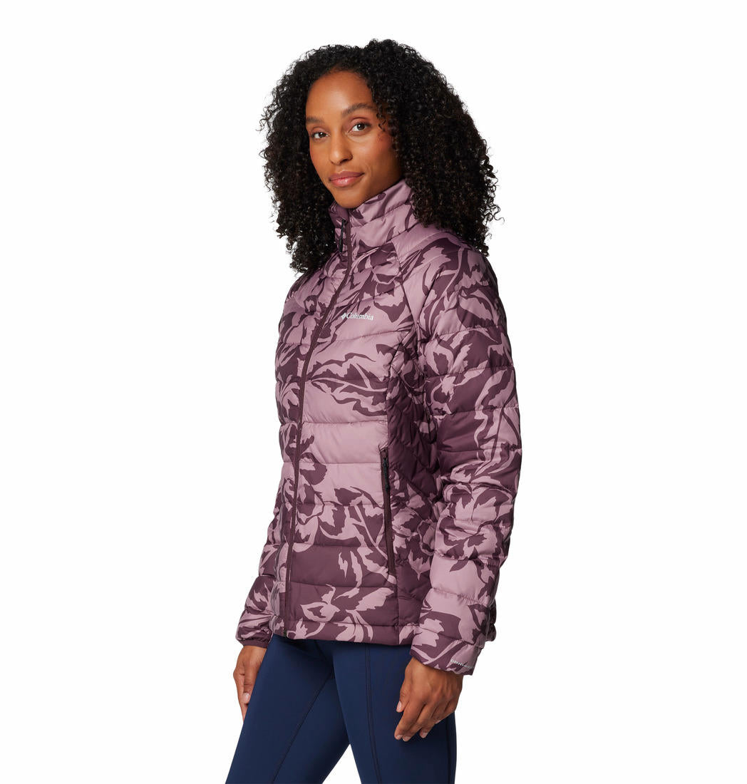 Columbia Womens Purple Powder Lite II Printed Full Zip Jacket