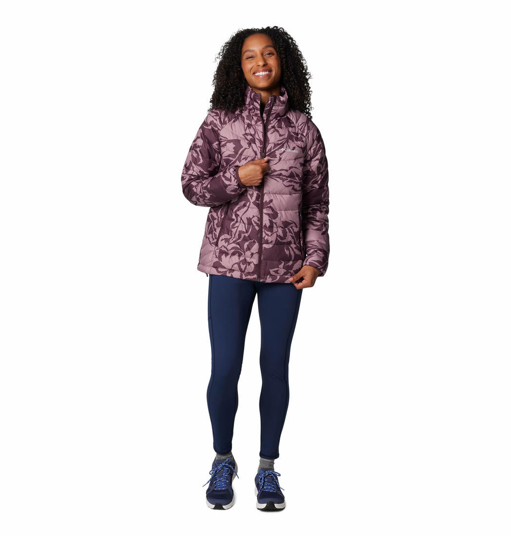 Columbia Womens Purple Powder Lite II Printed Full Zip Jacket