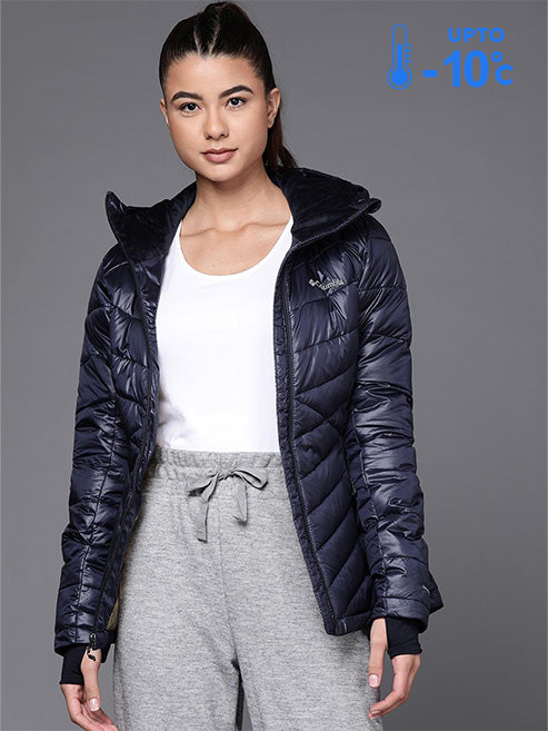 Columbia Women Navy Blue Joy Peak Hooded Jacket