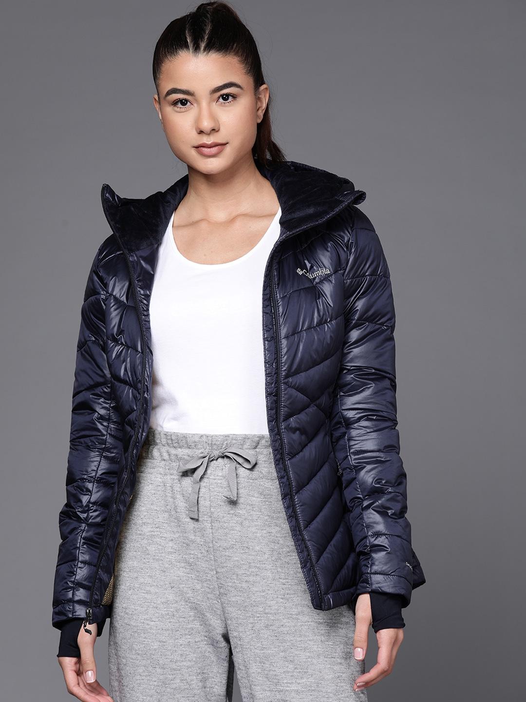 Columbia Women Navy Blue Joy Peak Hooded Jacket