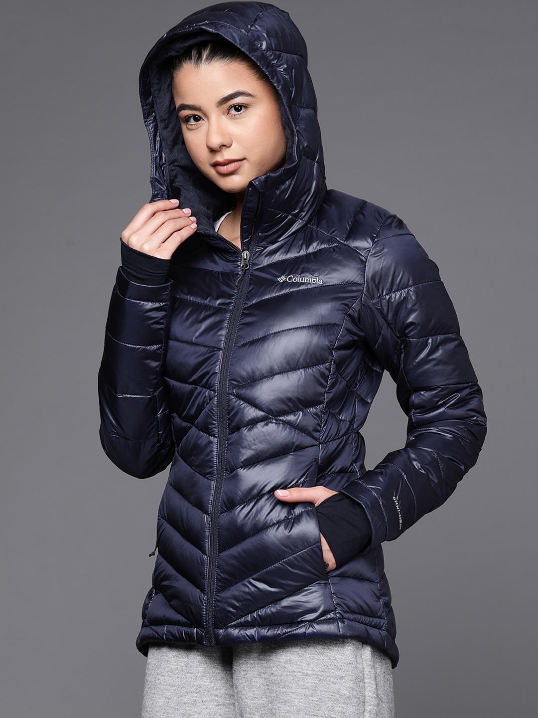 Columbia Women Navy Blue Joy Peak Hooded Jacket