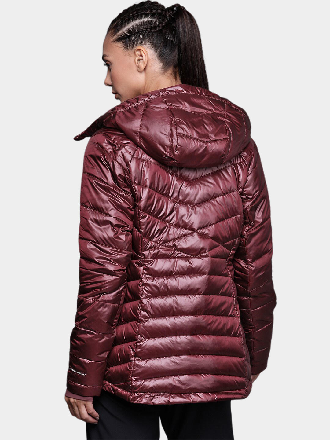 Columbia Women Maroon Joy Peak Hooded Jacket