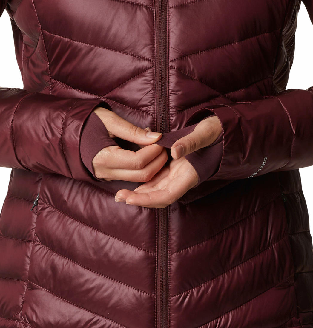 Columbia Women Maroon Joy Peak Hooded Jacket