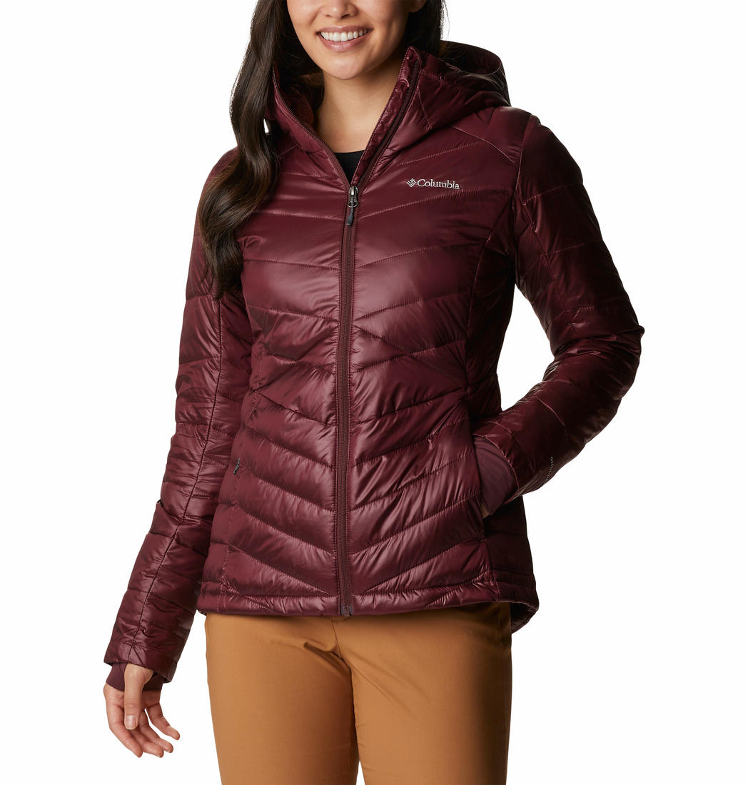 Columbia Women Maroon Joy Peak Hooded Jacket