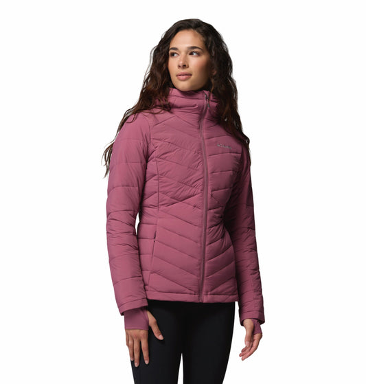 women purple omni heat infinity joy peak ii down jacket