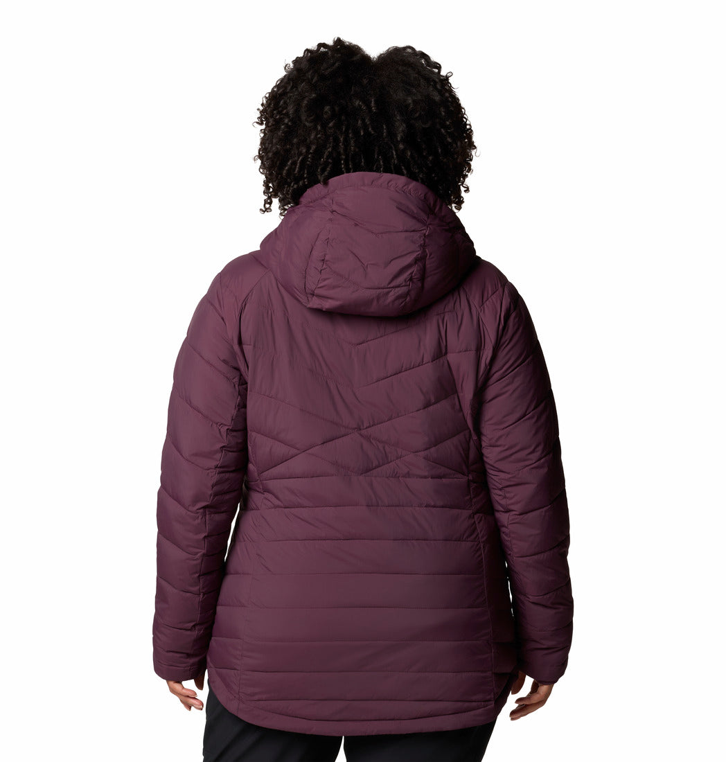 Columbia Women Red Omni-Heat Inifnity Joy Peak II Hooded Down Jacket (Plus Size)