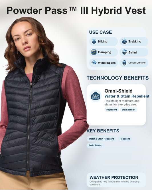 women black omni shield powder pass iii hybrid vest