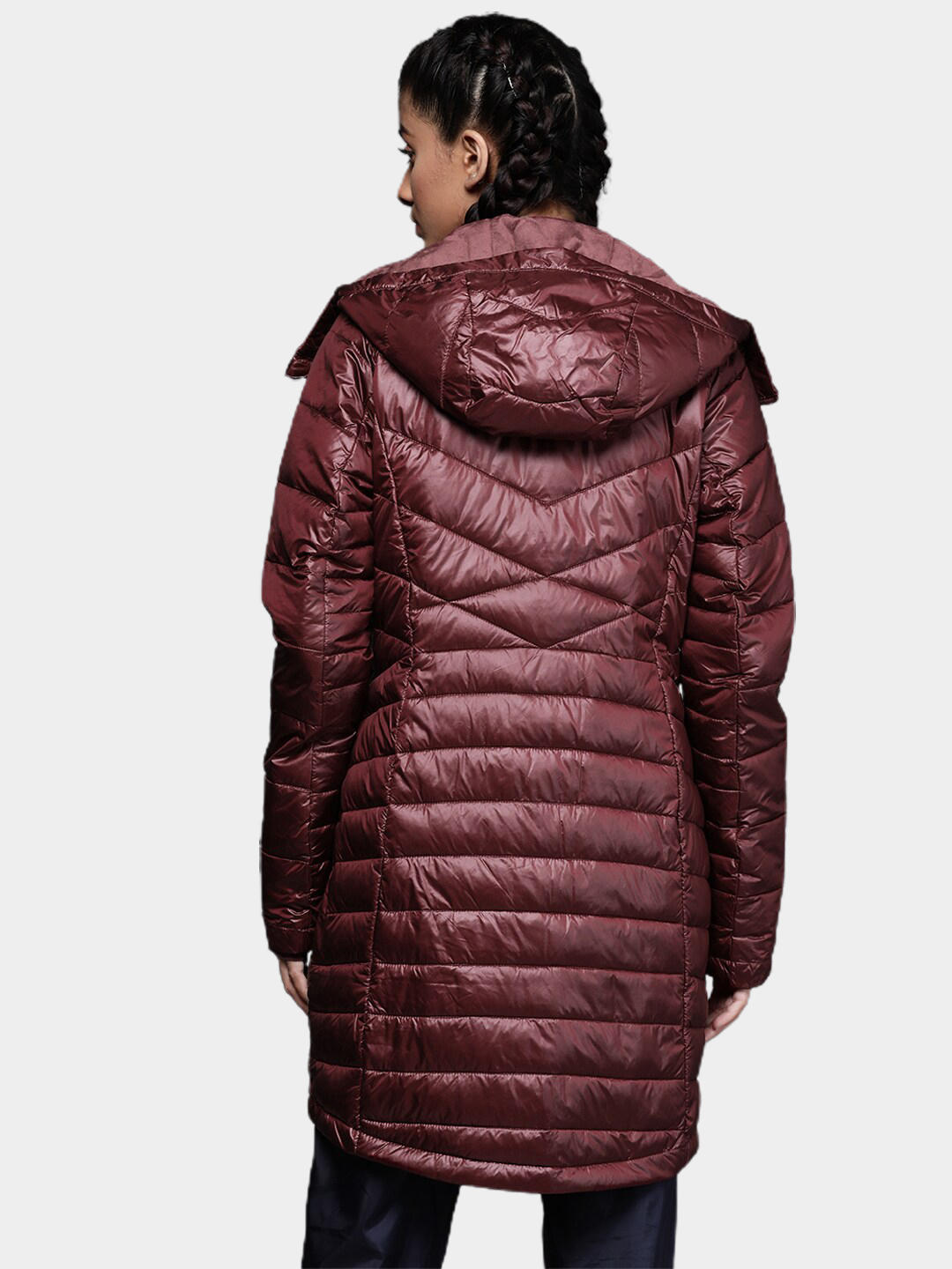 Columbia Women Maroon Joy Peak Mid Jacket