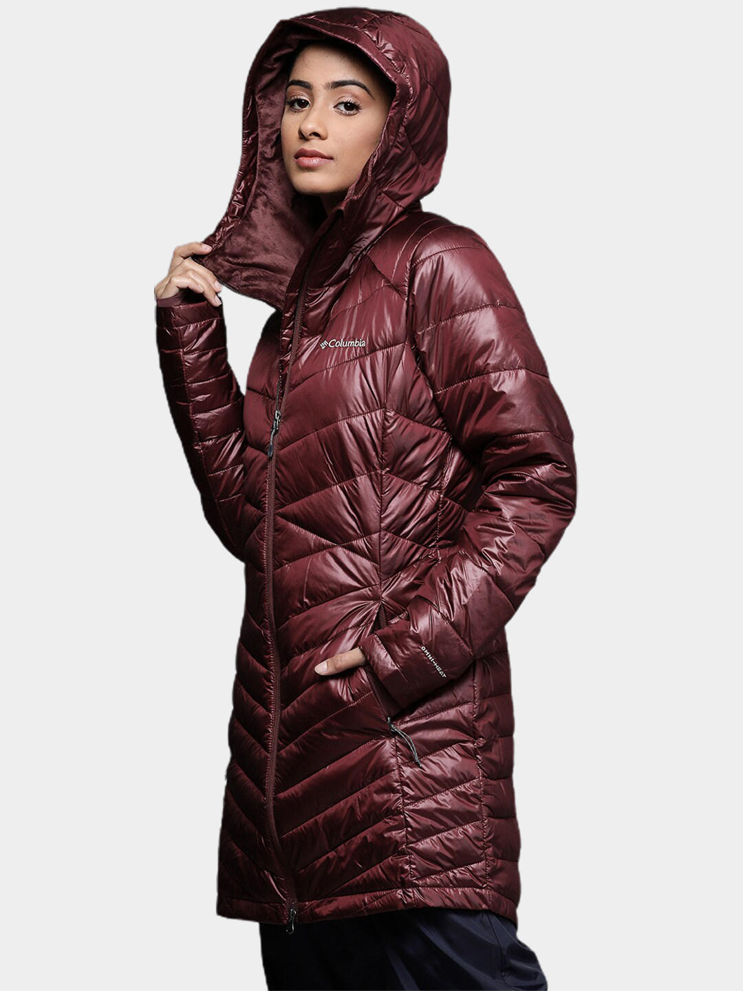 Columbia Women Maroon Joy Peak Mid Jacket
