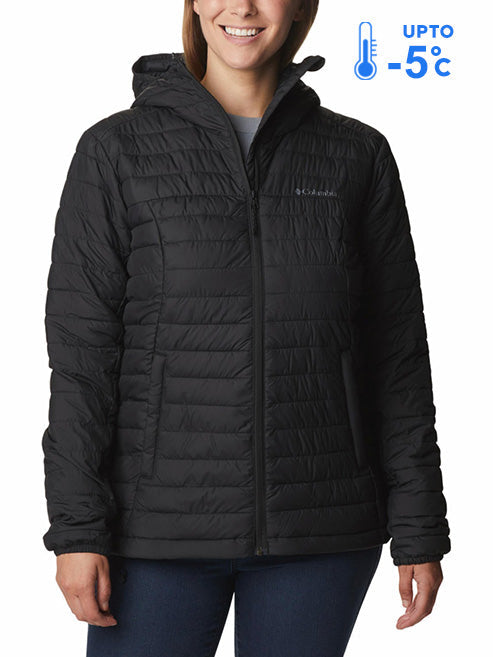 Columbia Women Black Omni-Shield Silver Falls II Hooded Down Jacket