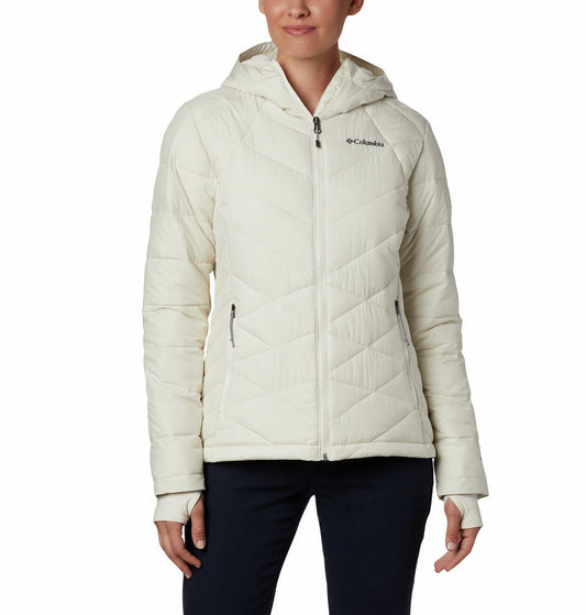 Columbia Women White Omni-Heat Reflective Heavenly Hooded Jacket