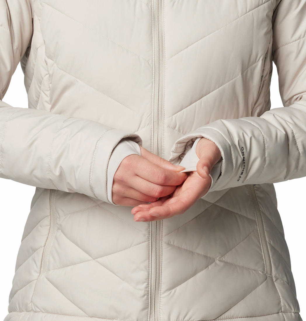 A Women Wearing Columbia Women Brown Heavenly Hooded Jacket
