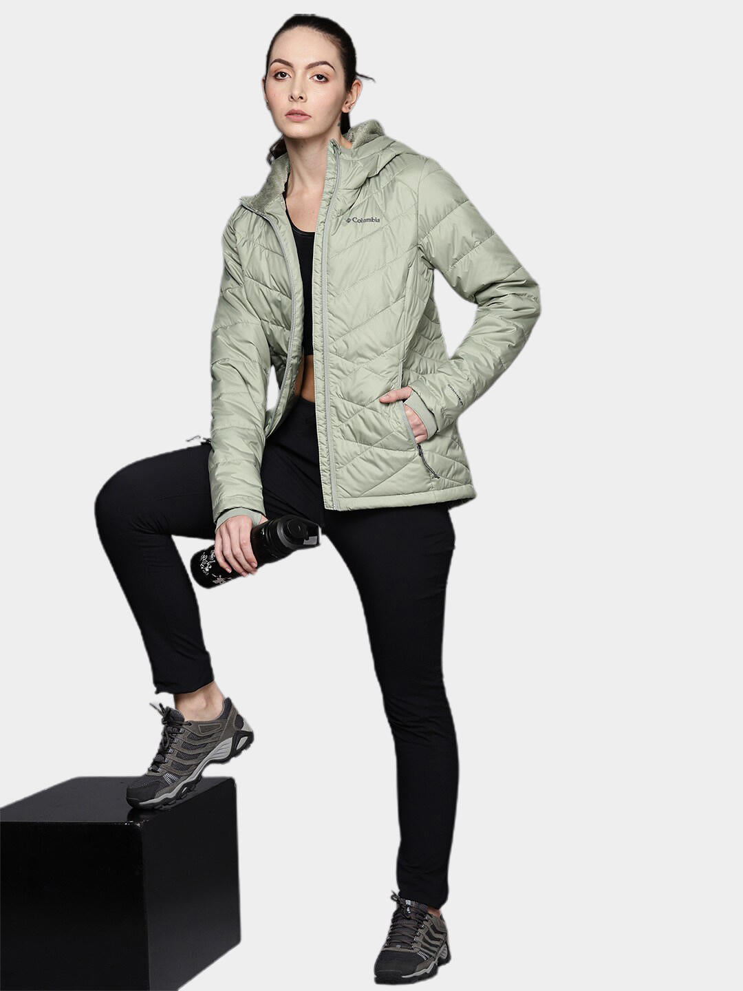 Columbia Women Green Heavenly Hooded Jacket