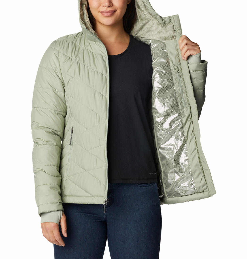 Columbia Women Green Heavenly Hooded Jacket