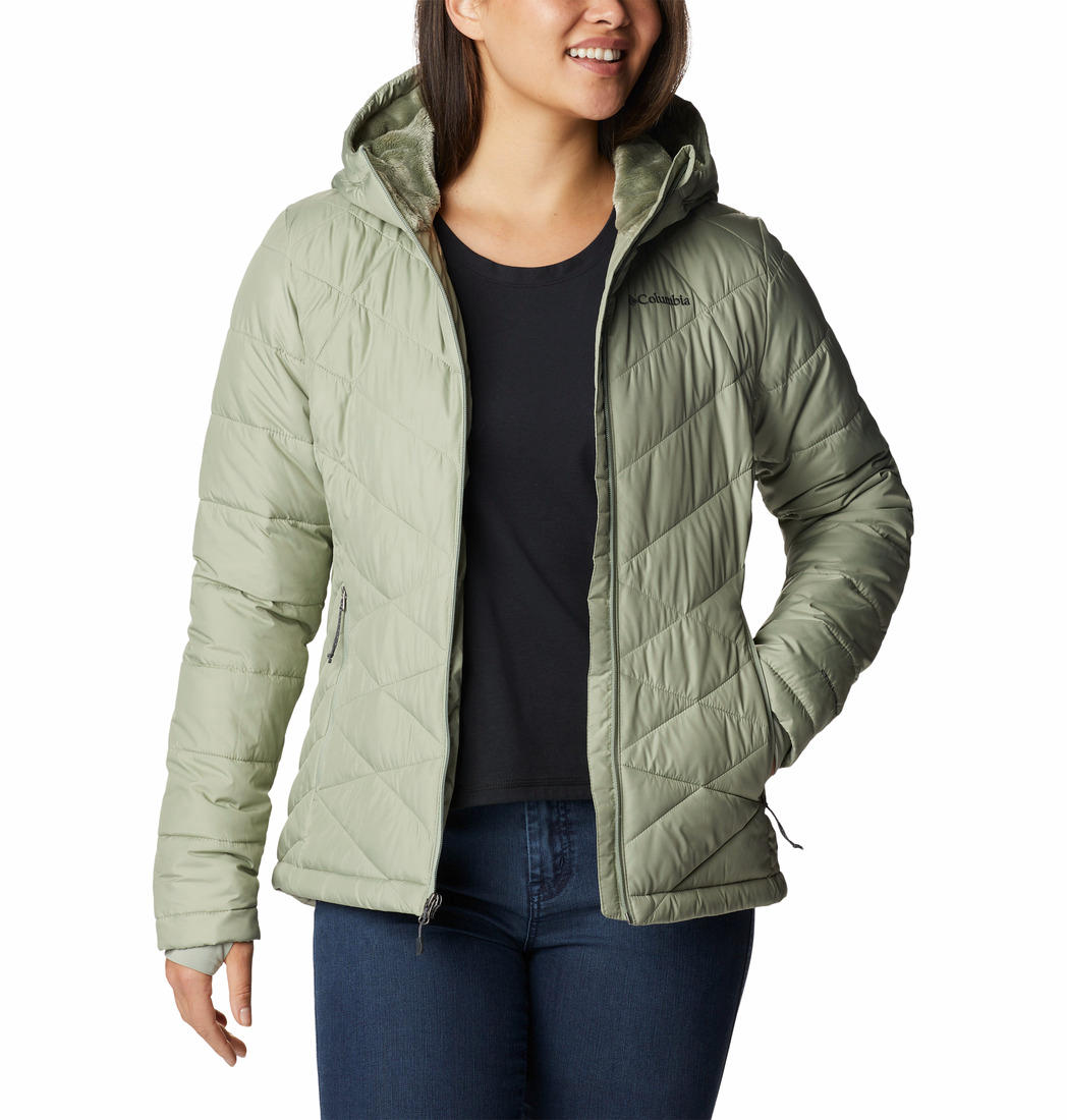 Columbia Women Green Heavenly Hooded Jacket