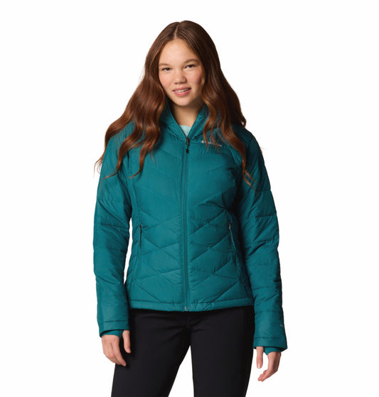 Columbia Womens Teal Omni-Heat Reflective Heavenly Hooded Jacket