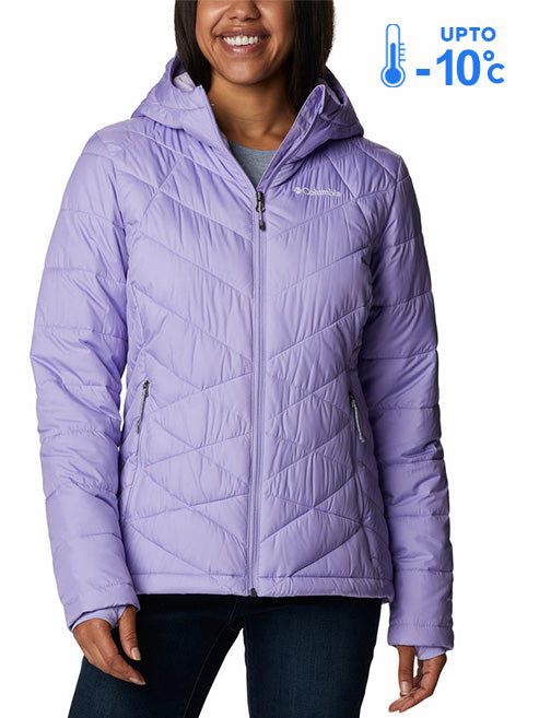 Columbia Women's Purple Heavenly Hooded Jacket with Down Insulation