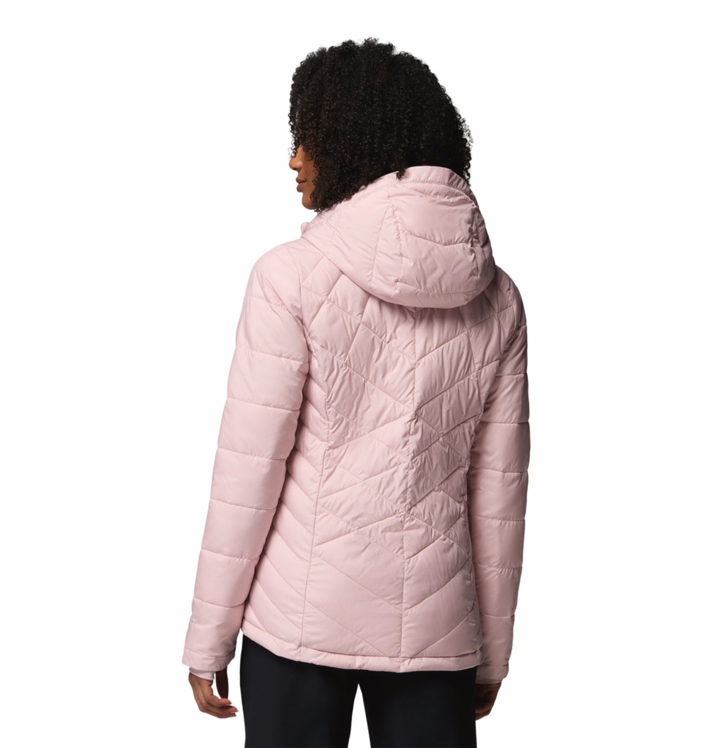 women red omni heat reflective heavenly down jacket
