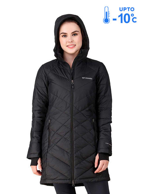 Columbia Women Black Heavenly Long Hooded Jacket