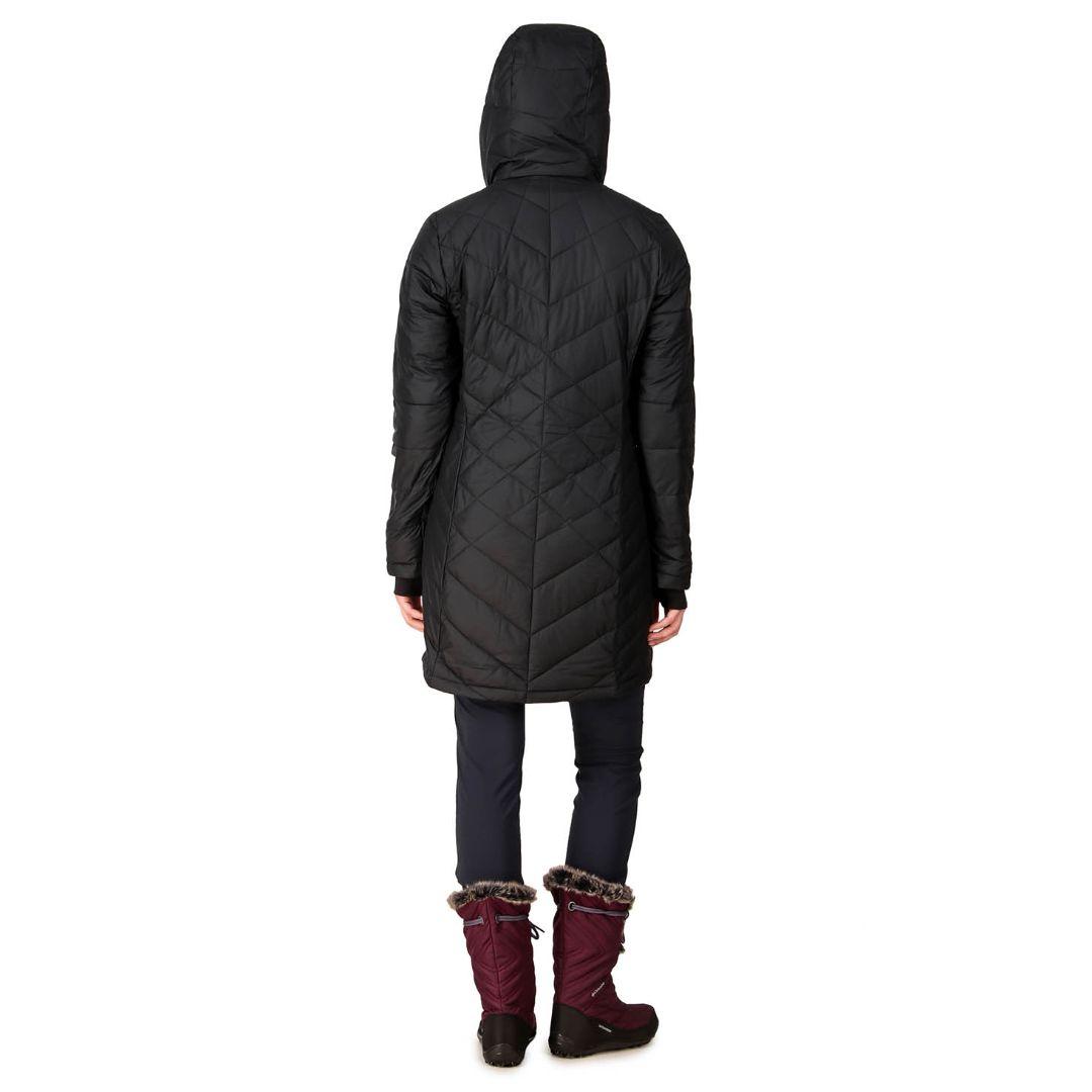 Columbia Women Black Omni-Heat Reflective Heavenly Long Hooded Jacket