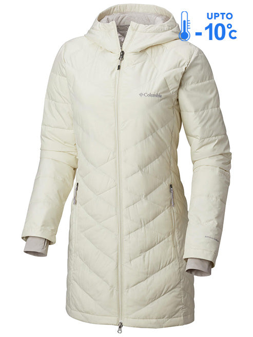 Columbia Women White Heavenly Long Hooded Jacket