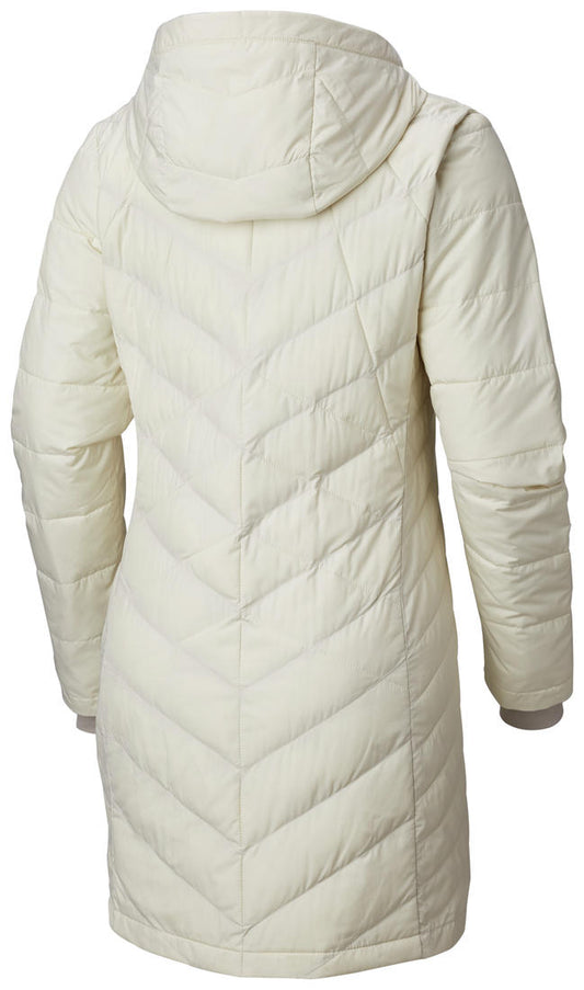 Columbia Women White Omni-Heat Reflective Heavenly Long Hooded Jacket