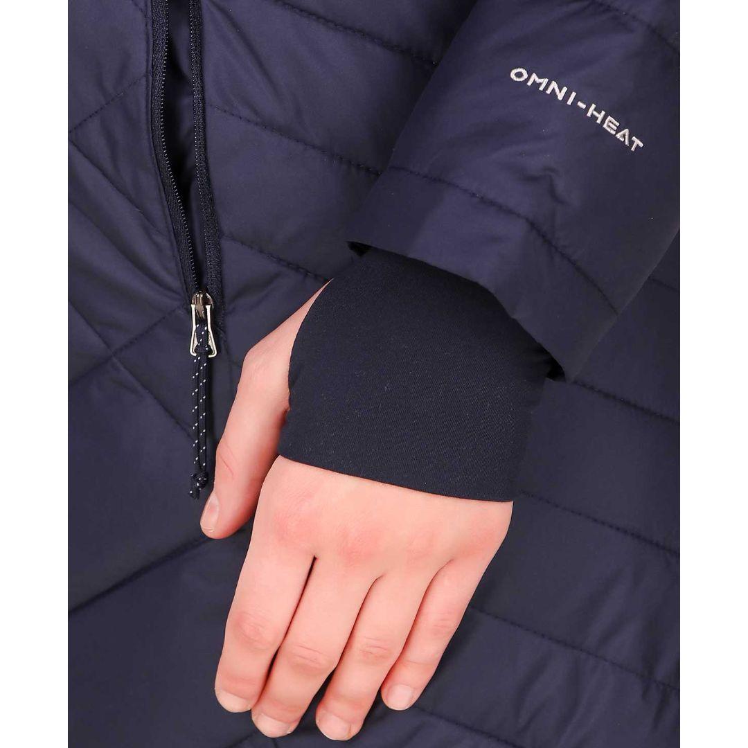 Columbia Women Navy Blue Heavenly Long Hooded Jacket