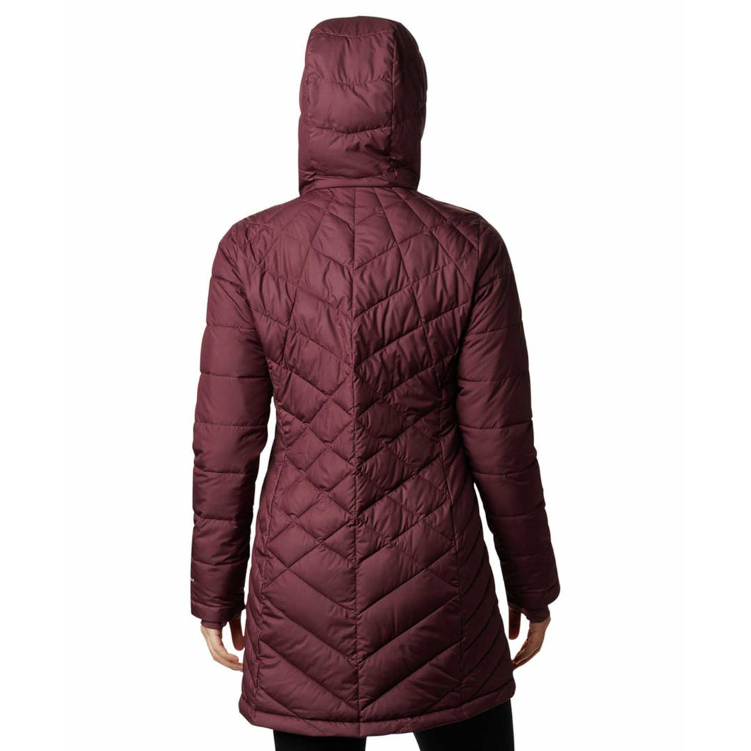 Columbia Women Red Omni-Heat Reflective Heavenly Long Hooded Jacket