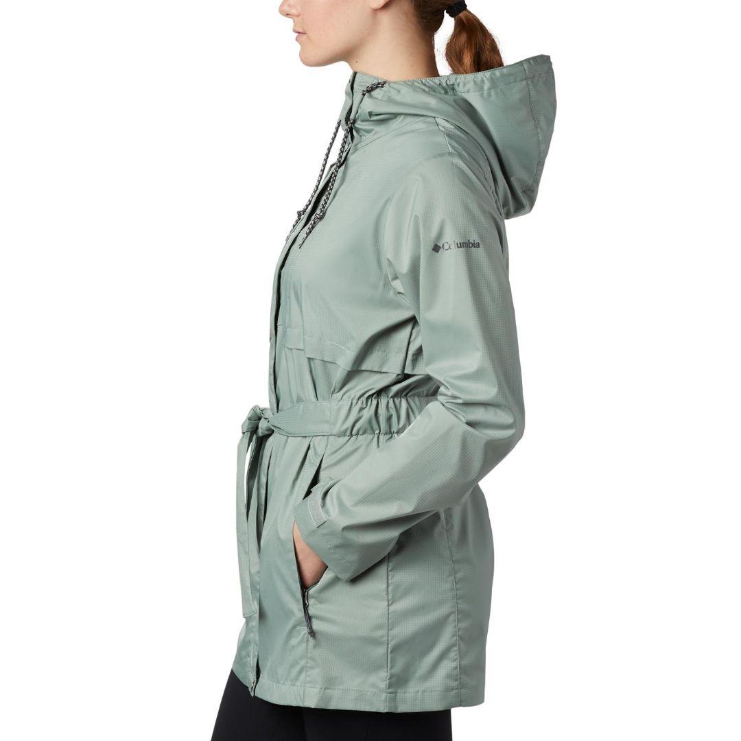 Columbia Women Green Omni-Shield Pardon My Trench Rain Waterproof Rain Jacket