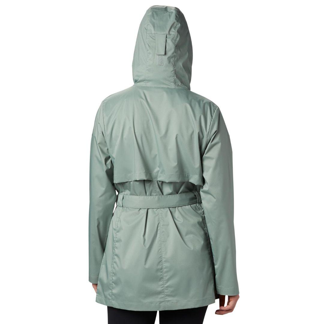 Columbia Women Green Omni-Shield Pardon My Trench Rain Waterproof Rain Jacket
