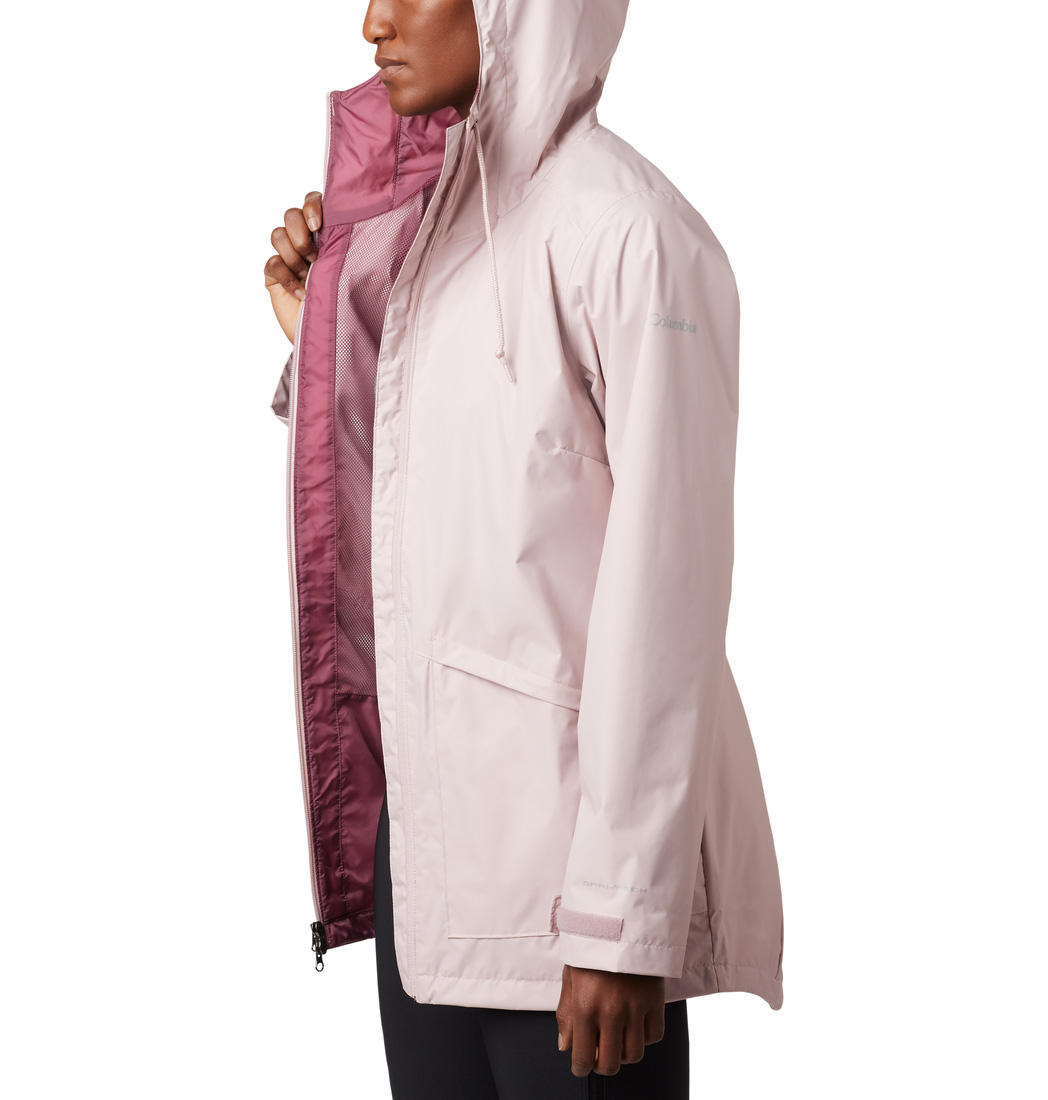 Columbia Women Red Omni-Tech Arcadia Waterproof Rain Jacket