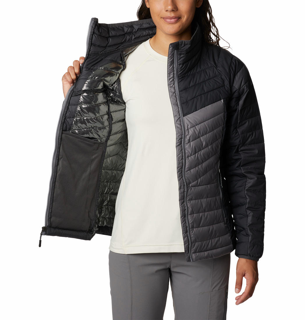 Columbia Women Grey Powder Lite II Full Zip Jacket