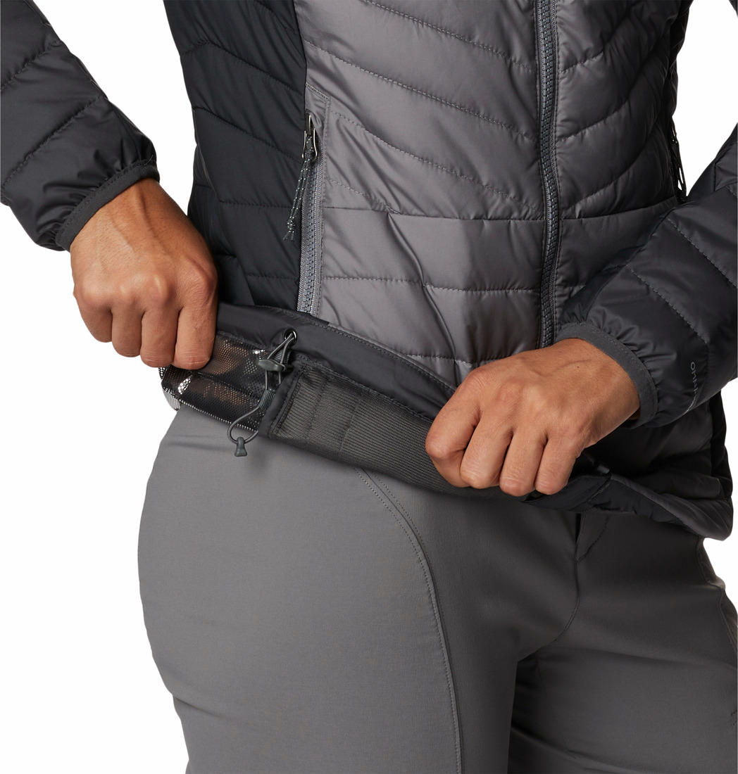 Columbia Women Grey Powder Lite II Full Zip Jacket