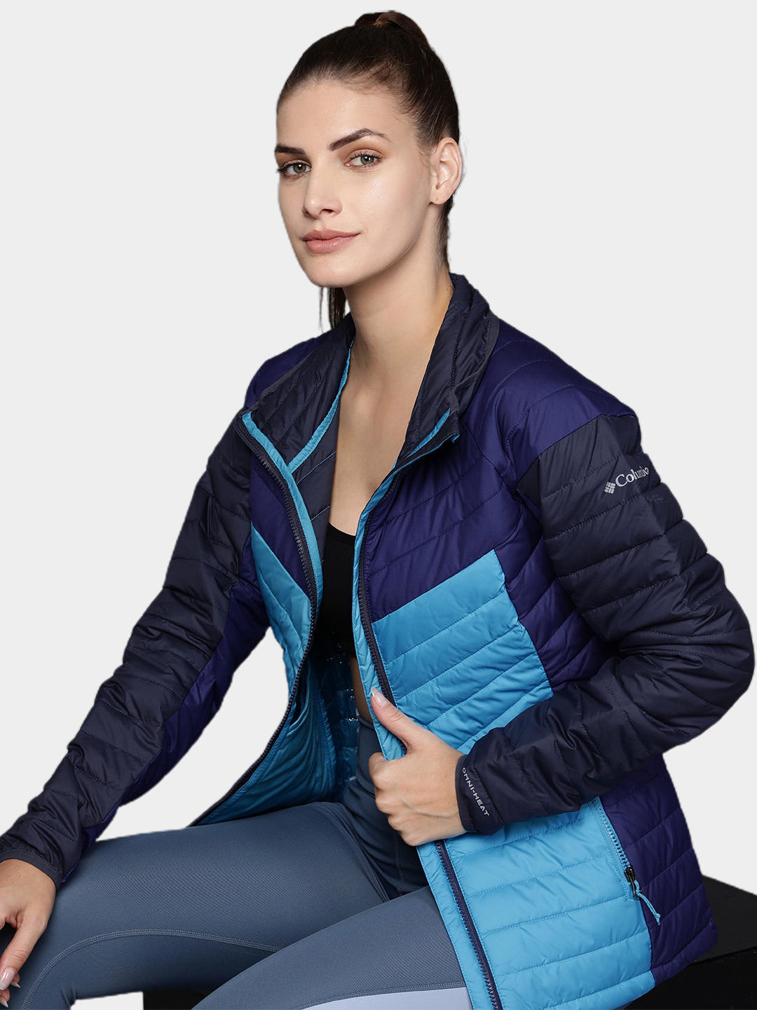 Columbia Women Blue Powder Lite II Full Zip Jacket