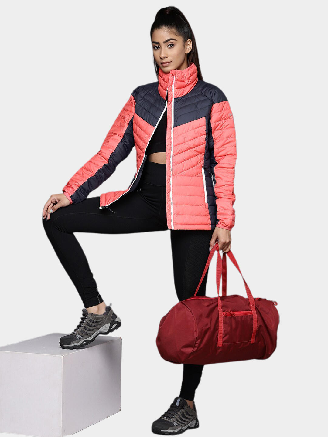 Columbia Women Pink Powder Lite II Full Zip Jacket
