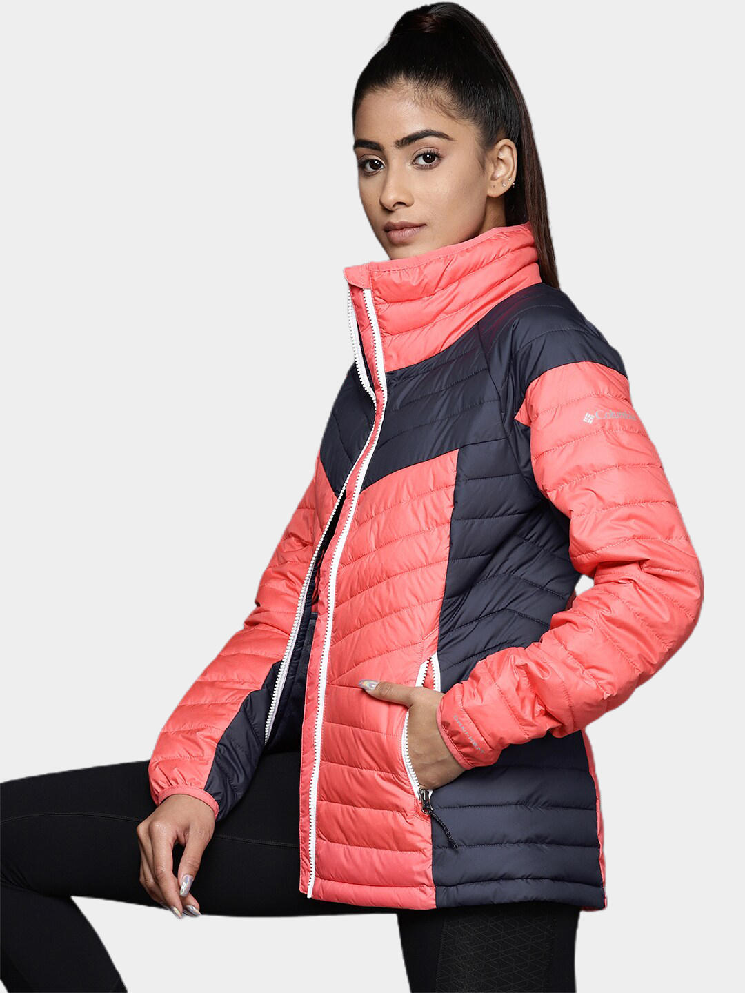 Columbia Women Pink Powder Lite II Full Zip Jacket