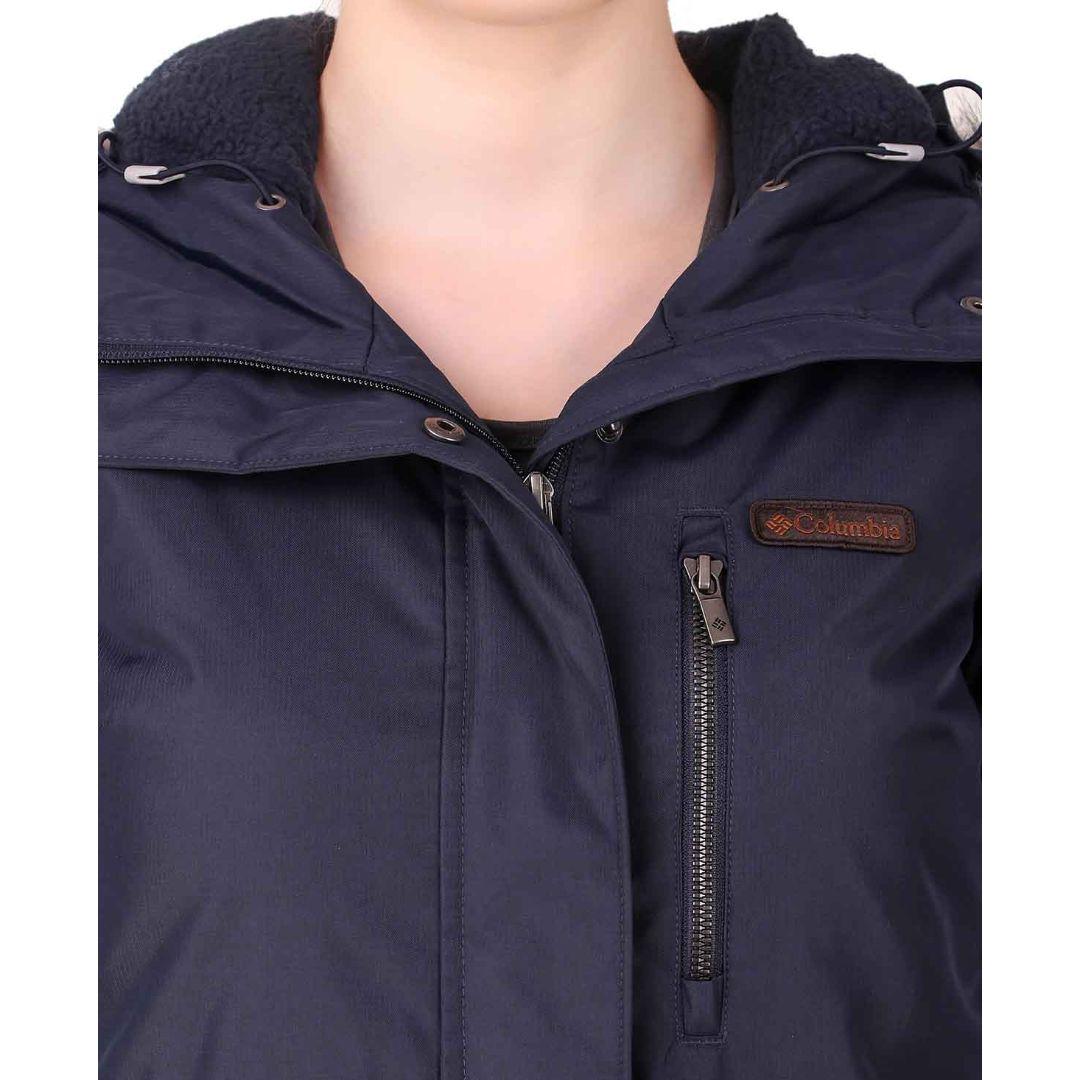 Columbia Women Blue Omni-Heat Reflective Suttle Mountain Long Insulated Jacket