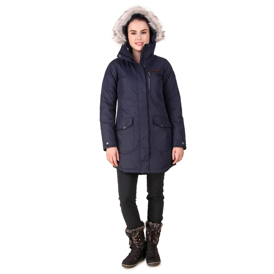 Columbia Women Blue Omni-Heat Reflective Suttle Mountain Long Insulated Jacket