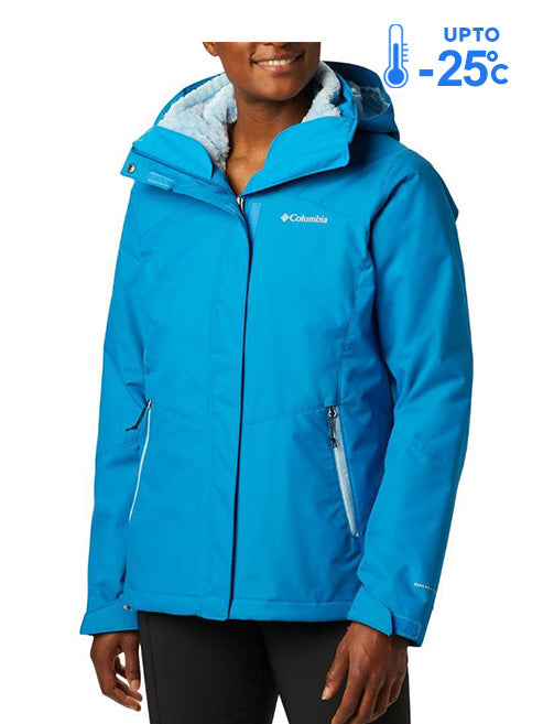 Columbia Women's Blue Omni-Heat Reflective Bugaboo II Fleece Hooded Interchange Jacket