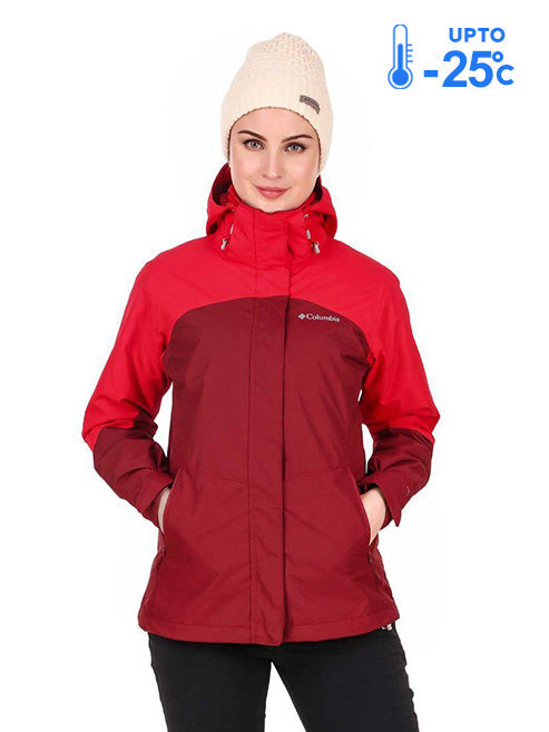 Columbia Women's Red Bugaboo II Fleece Interchange Jacket with Warm Insulation