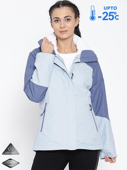 Columbia Women Blue Bugaboo II Insulated Interchange Jacket