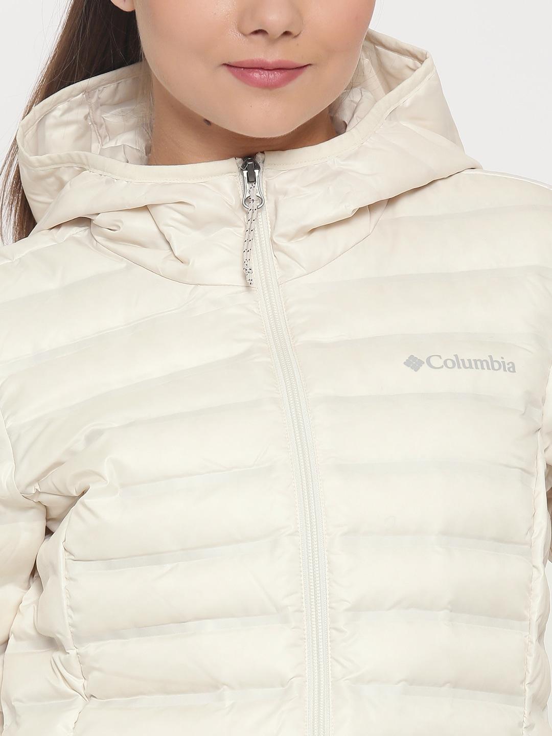 Columbia Women White RDS Certified Down Flash Forward Long Down Jacket