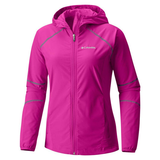 Columbia Women Red Omni-Shield Sweet As Softshell Hoodie