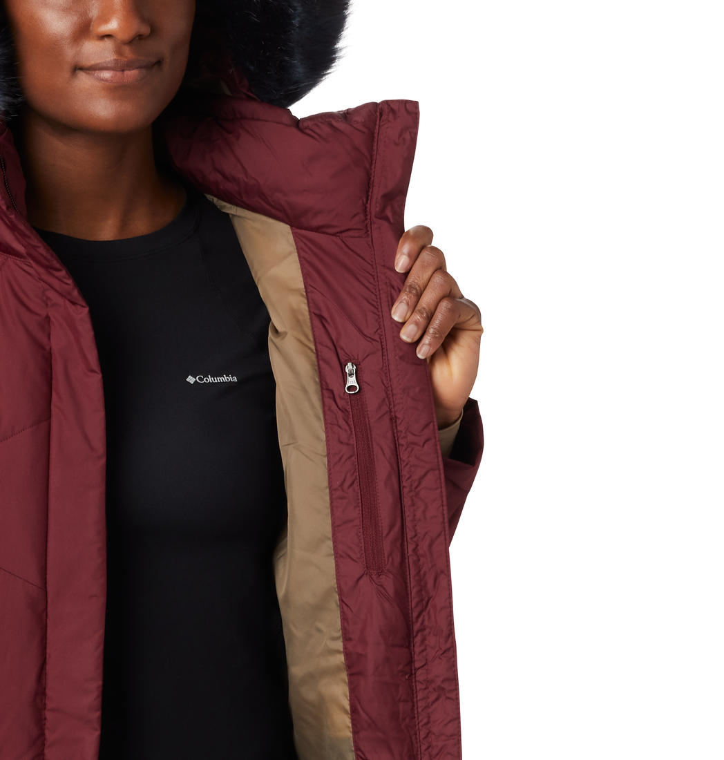 Columbia Women Red Snow Eclipse Mid Jacket