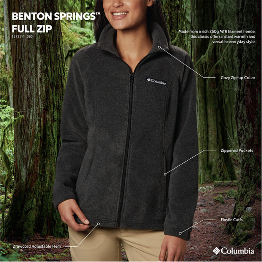Columbia Women Grey Benton Springs Fleece Jacket