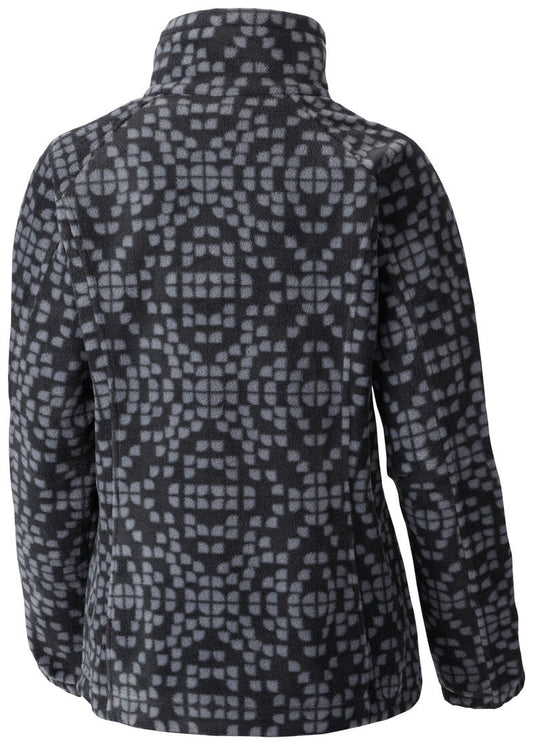 Columbia Women Black Benton Springs Print Full Zip