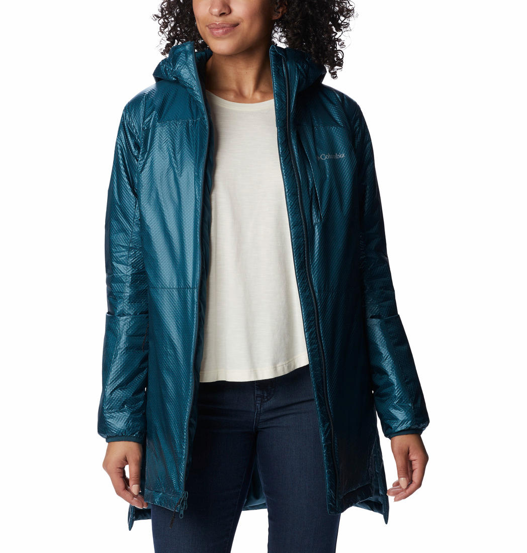 Columbia Women Navy Blue Arch Rock Double Wall Elite Mid Jacket