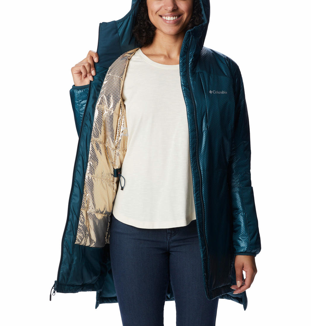 Columbia Women Navy Blue Arch Rock Double Wall Elite Mid Jacket