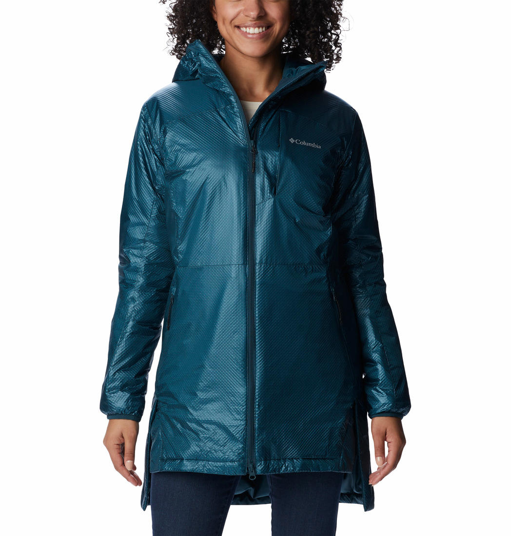 Columbia Women Navy Blue Arch Rock Double Wall Elite Mid Jacket